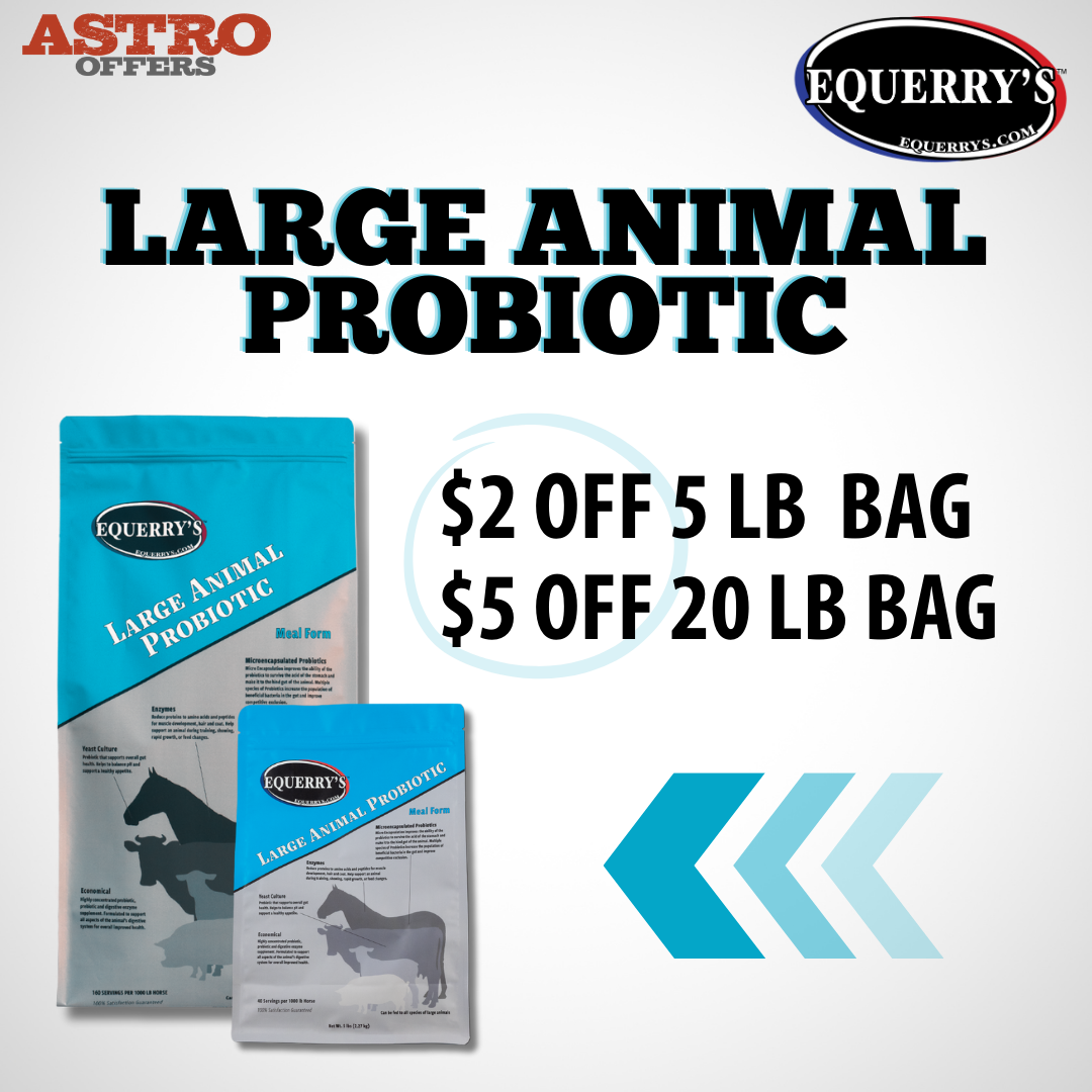 Animal Health Solutions | Dollars OFF Select Bags of Equerry's Large Animal Probiotic