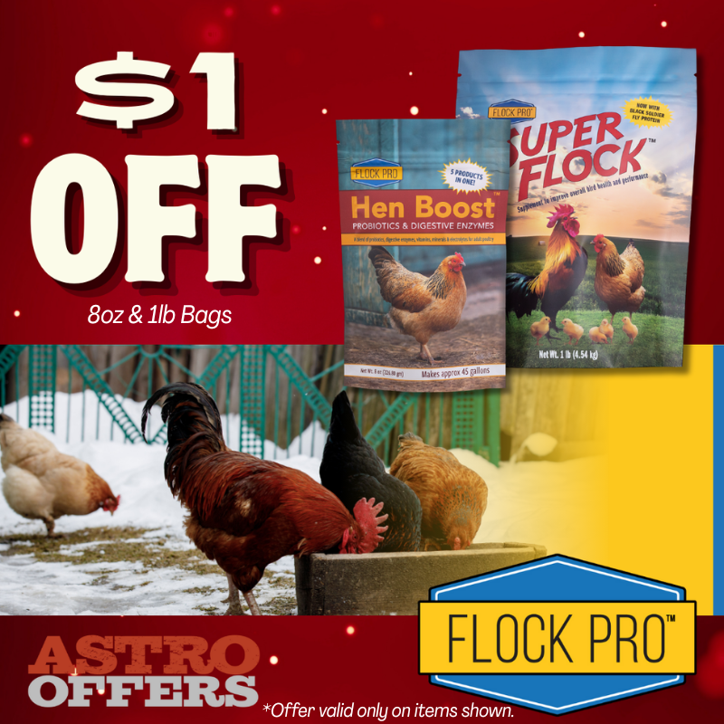 Animal Health Solutions | $1.00 OFF Select FlockPro Hen Boost and Super Flock