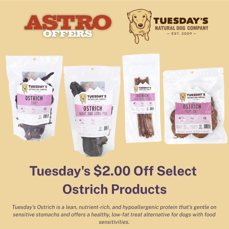 Tuesday's | $2.00 OFF Select Ostrich Products