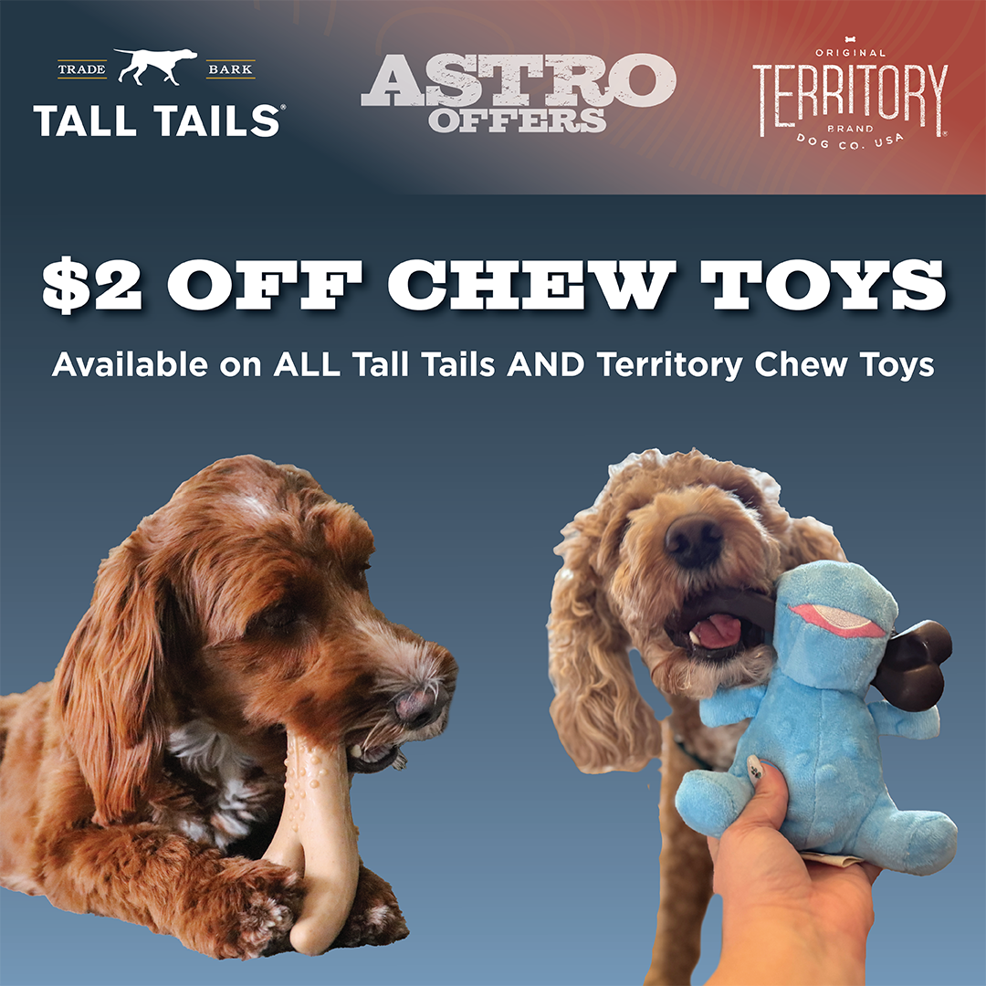Tall Tails and Territory utilize a proprietary blend of nylon and real wood, ensuring the toy withstands power chewing, yet will not splinter. These are some of the most durable toys on the market.