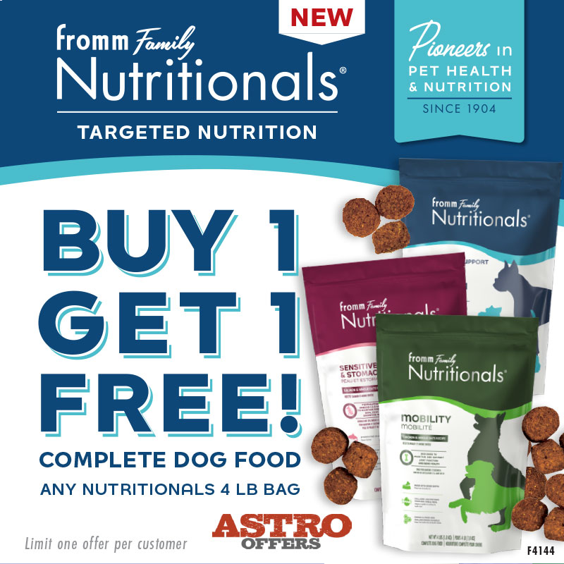 Fromm | Buy 1, Get 1 FREE on 4lb Nutritionals Dry Dog Food!