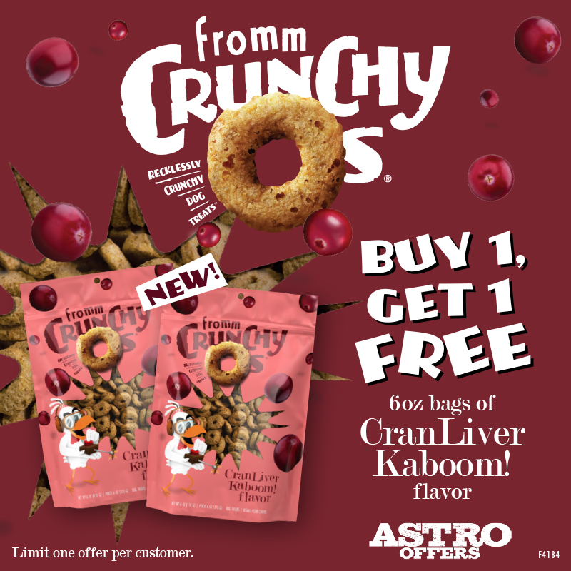 Cranberry and liver is a flavor explosion that dogs crave! For five generations, Fromm Family Foods has been sourcing premium ingredients that are bursting with flavor, so grab a bag and hit the deck.