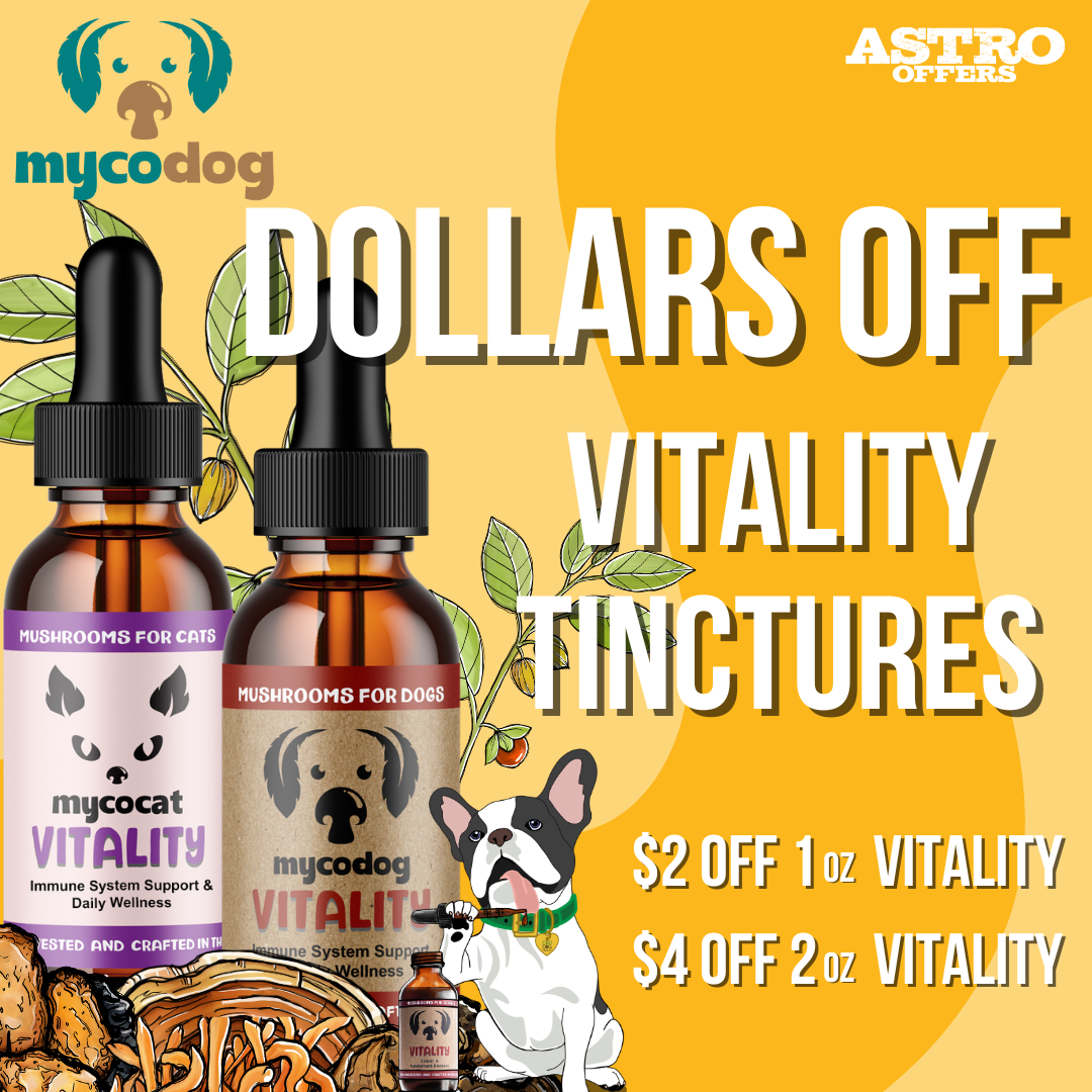 Vitality is a daily mushroom boost for your pet's wellness. With Turkey Tail, Reishi, Chaga, and more, this blend supports resilience, immune balance, and cellular harmony - naturally and gently.