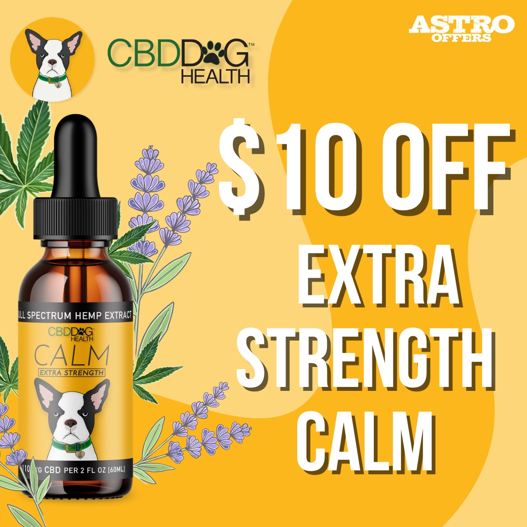 For pets that need a little extra or multi-pet homes Calm Extra Strength with 18mg CBD and lavender is the perfect support for anything from summer chaos to Fourth of July fireworks.