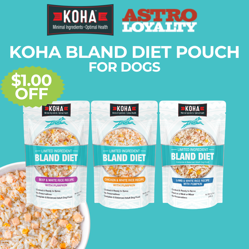 KOHA Pet | $1.00 OFF KOHA Bland Diet Pouches for Dogs