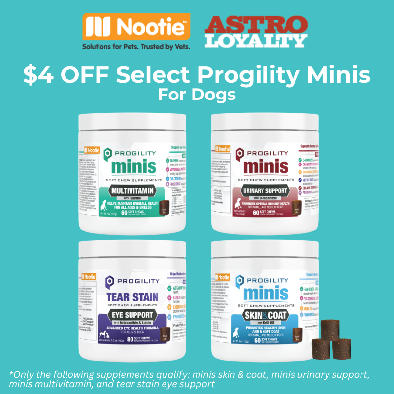 Nootie | $4.00 OFF Select Progility Minis & Tear Stain Supplements