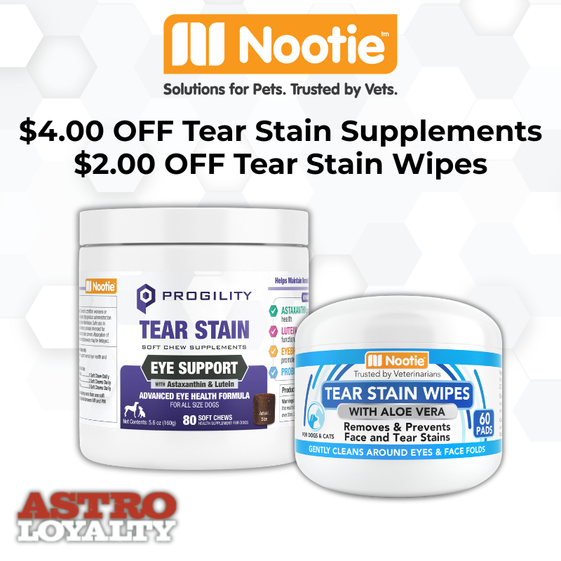 Nootie Tear Stain Wipes with Aloe Vera are Pre-Soaked to Gently Clean Around the Eyes