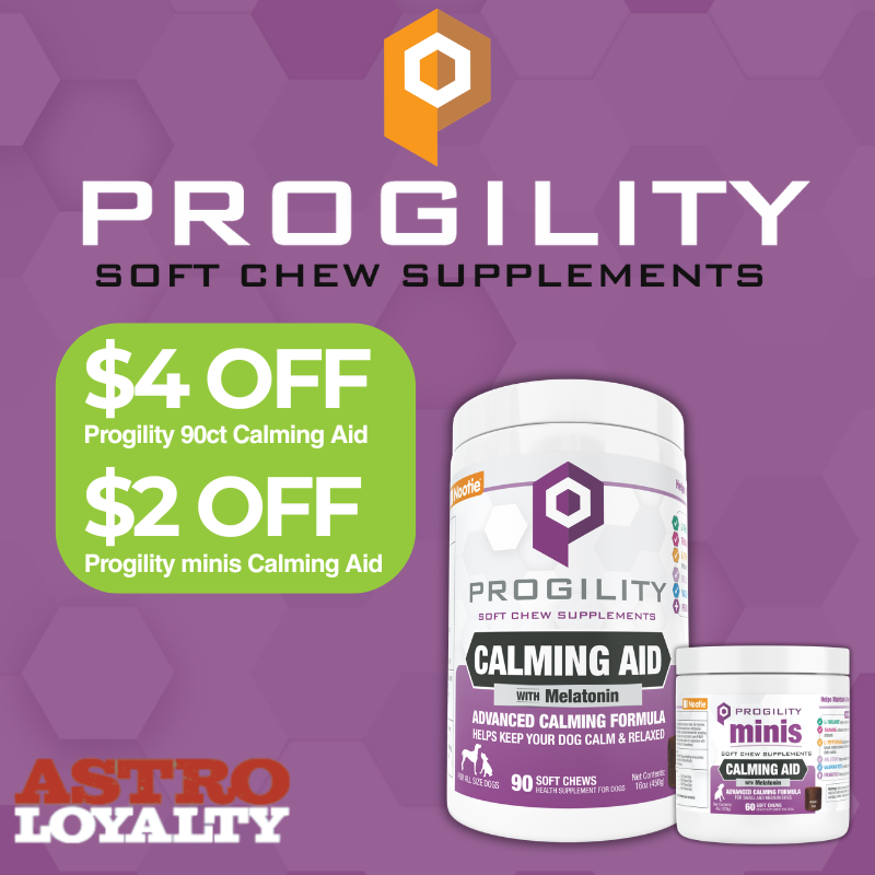 Progility Calming Aid helps dogs maintain a normal relaxed disposition. 