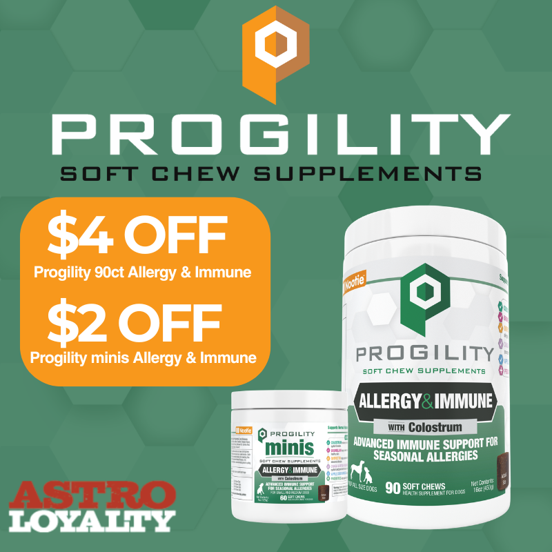Progility Allergy & Immune with Colostrum Supports Normal Histamine Levels and Immune Health.