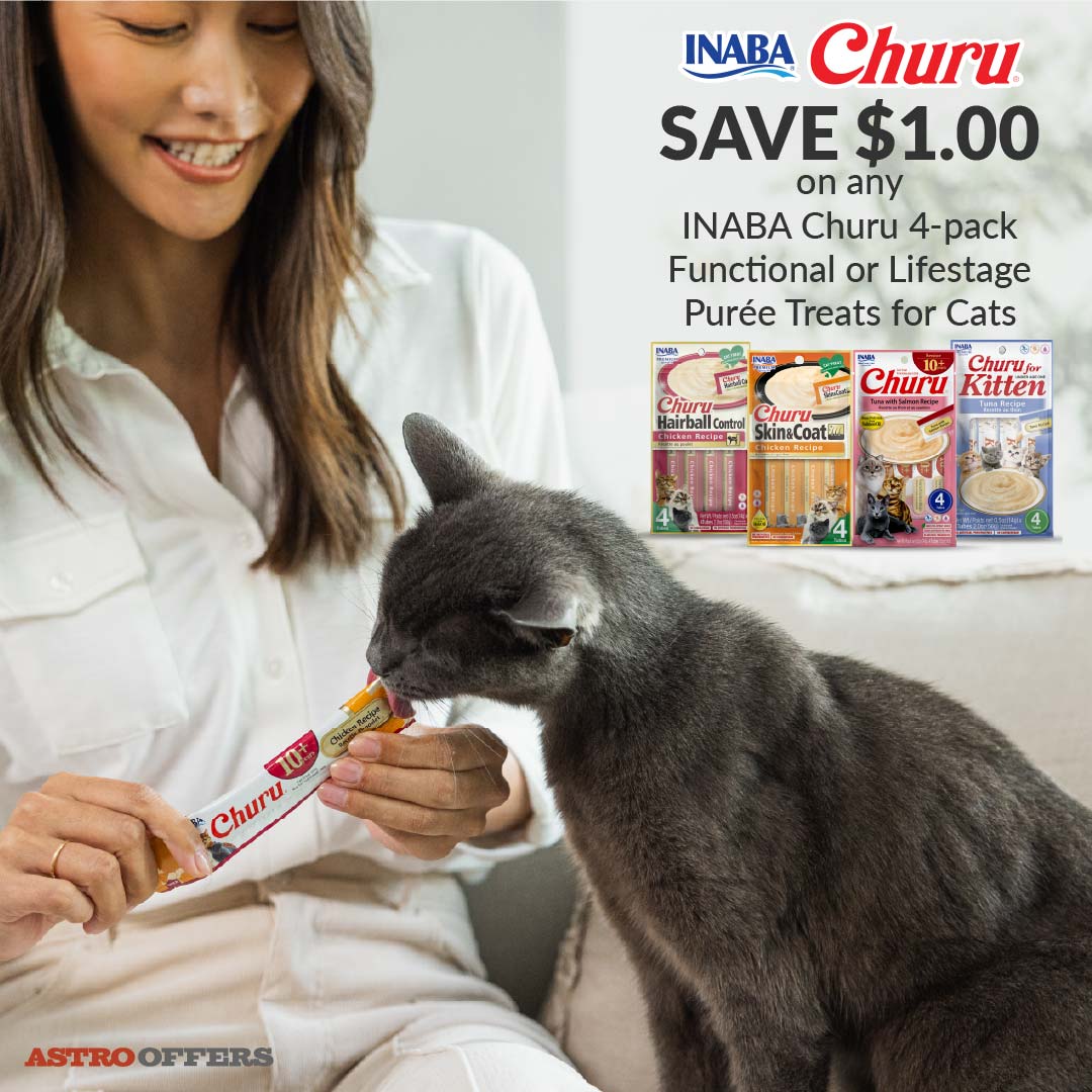 Inaba Pet Foods | $1.00 OFF Functional and Lifestage Churu 4-Pack Purees
