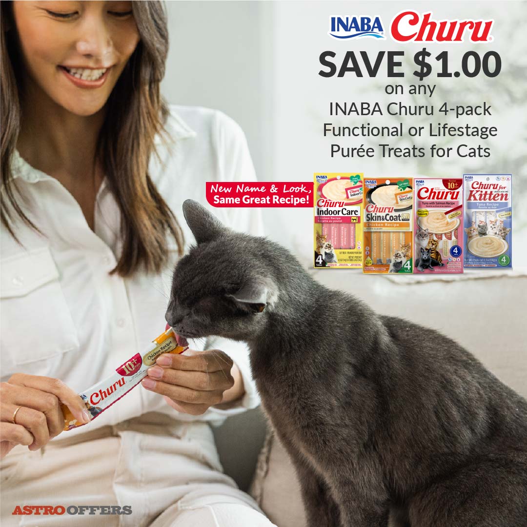 Inaba Pet Foods | $1.00 OFF Functional and Lifestage Churu 4-Pack Purees
