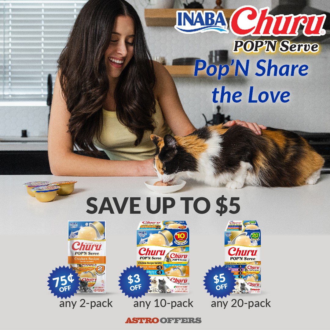 The beloved creamy Churu now in a hydrating, soft jelly with shreds of premium protein like real chicken and wild-caught tuna. Perfectly portioned as a treat, so pop one open for your cat to enjoy!