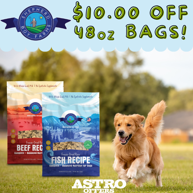 Shepherd Boy Farms Complete and Balanced Diets are free from synthetic vitamins, contain pre and probiotics! All ingredients from regenerative farmed certified organic fruits and veggies from the USA!