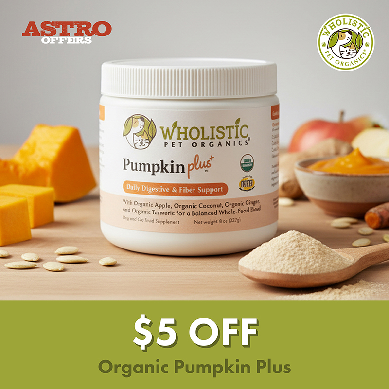 A digestive support supplement made from organic pumpkin seeds, fruits & botanicals to support healthy digestion, firm stools & regular bowel movements without enzymes or probiotics. For dogs & cats!