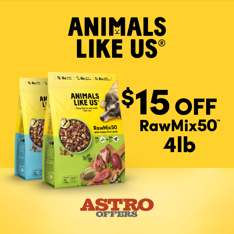Animals Like Us | $15.00 OFF 4lb RawMix50