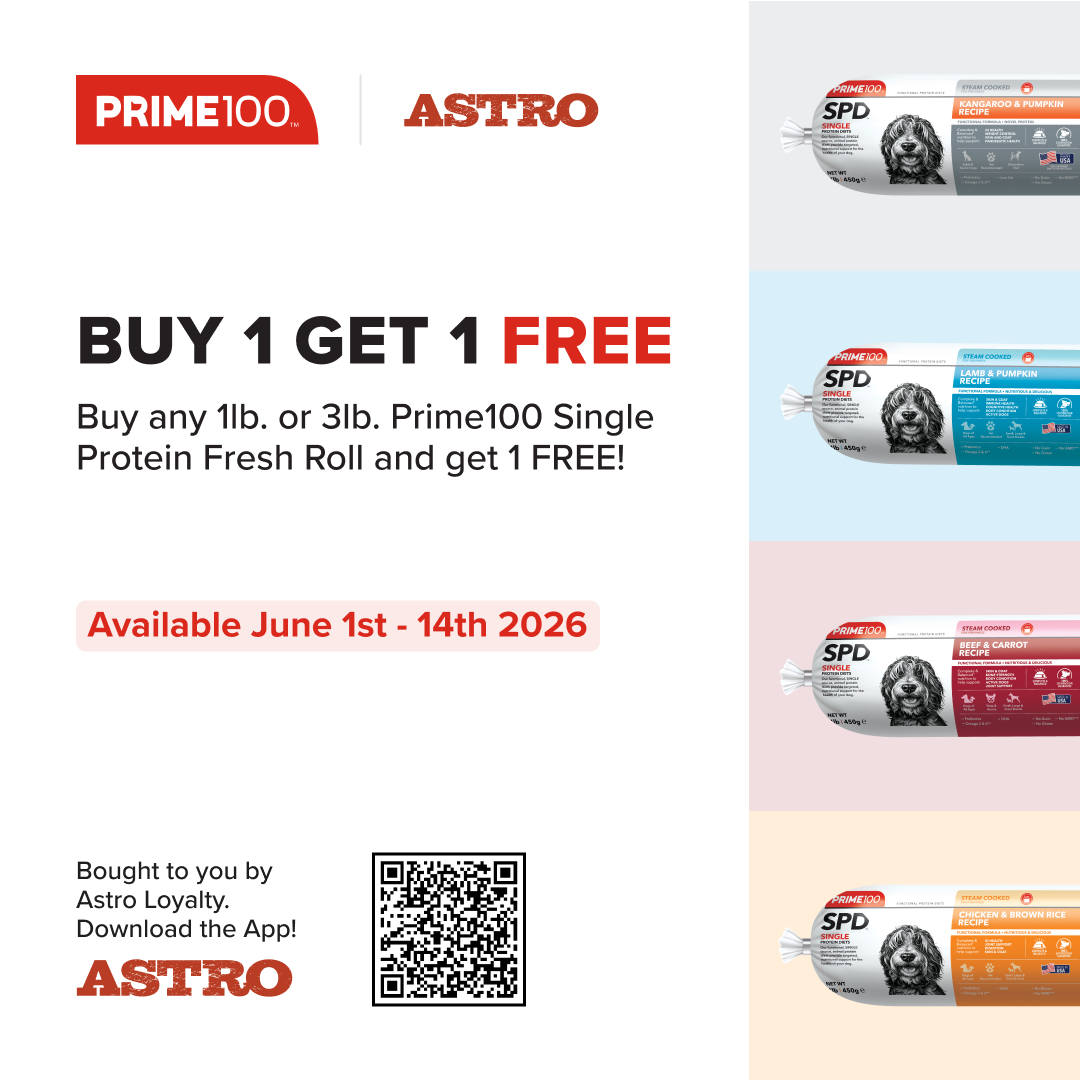 Prime100 Single Protein Diet Fresh Rolls are ideal for dogs with sensitive skin & tummies. Give it a go today and notice the difference in your dogs wellbeing!