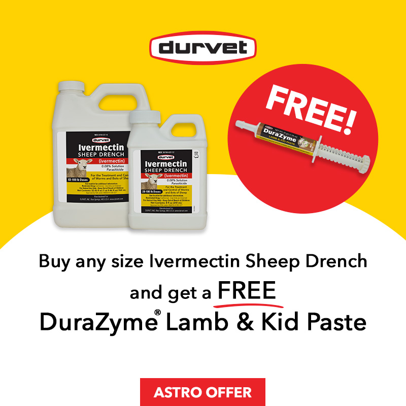 Durvet | FREE DuraZyme Lamb & Kid Paste with Ivermectin Sheep Drench Purchase!