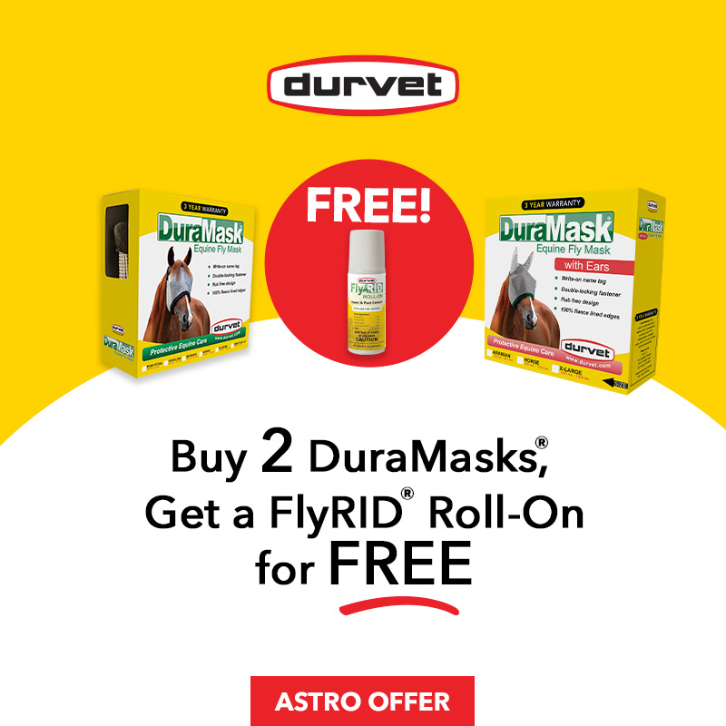Durvet | FREE FlyRID Roll-On with Purchase of 2 DuraMasks