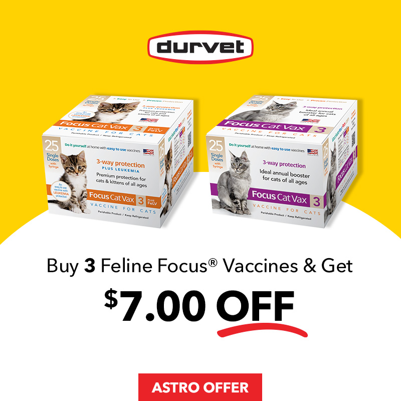 Durvet | Buy 3 Feline Focus Vaccines, Get $7.00 OFF!