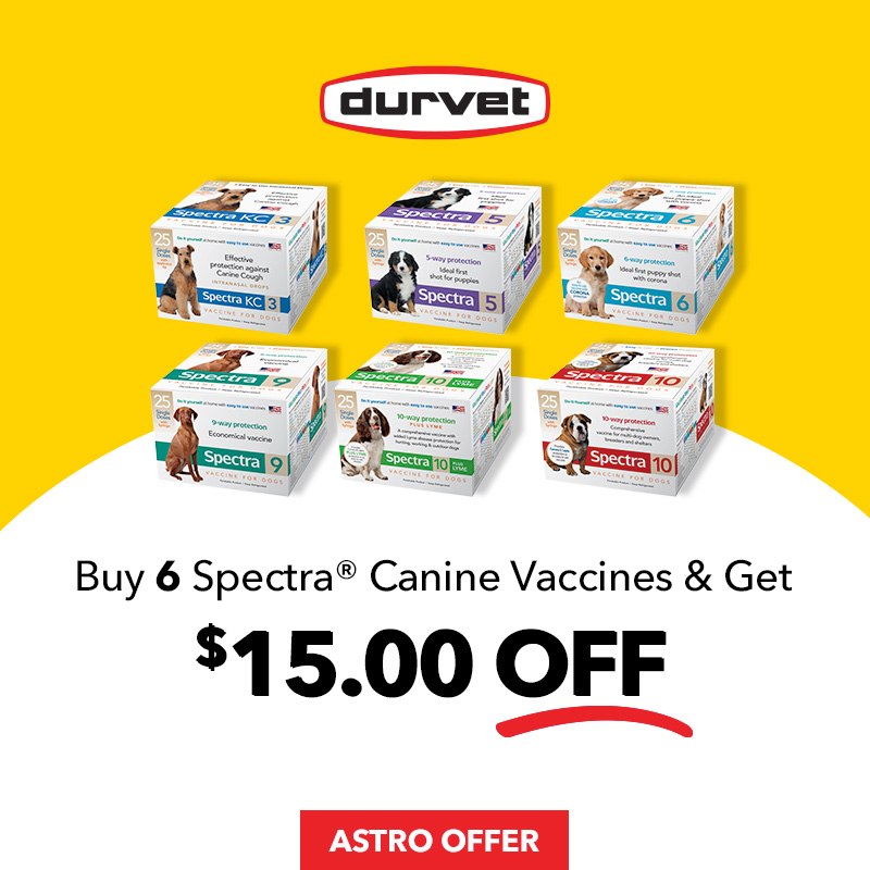 Durvet | Buy 6 Spectra Canine Vaccines, Get $15.00 OFF!
