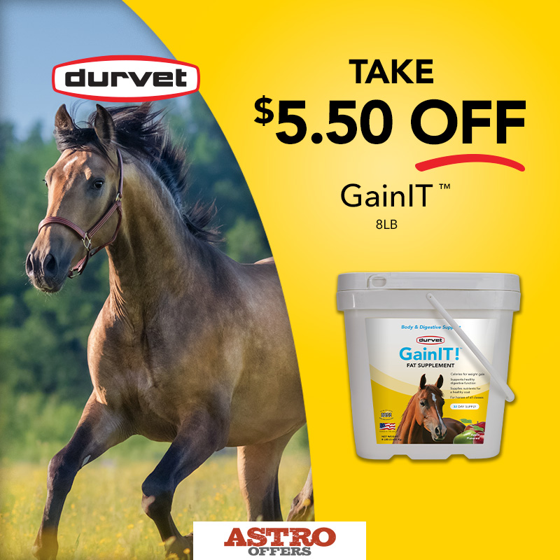 Help your horse gain healthy weight with GainIT! A high-fat supplement that supports digestion, performance, and a healthy coat.
