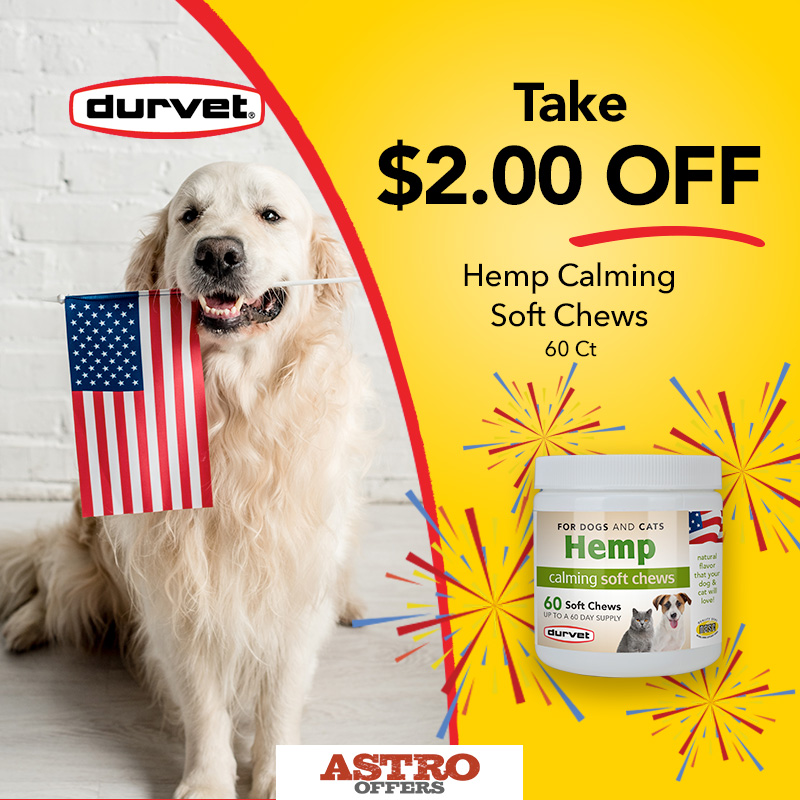 Keep the fireworks fun, not stressful! Hemp Calming Soft Chews help dogs and cats stay calm during loud celebrations, fireworks, and summer chaos with grain-free, naturally flavored soft chews.
