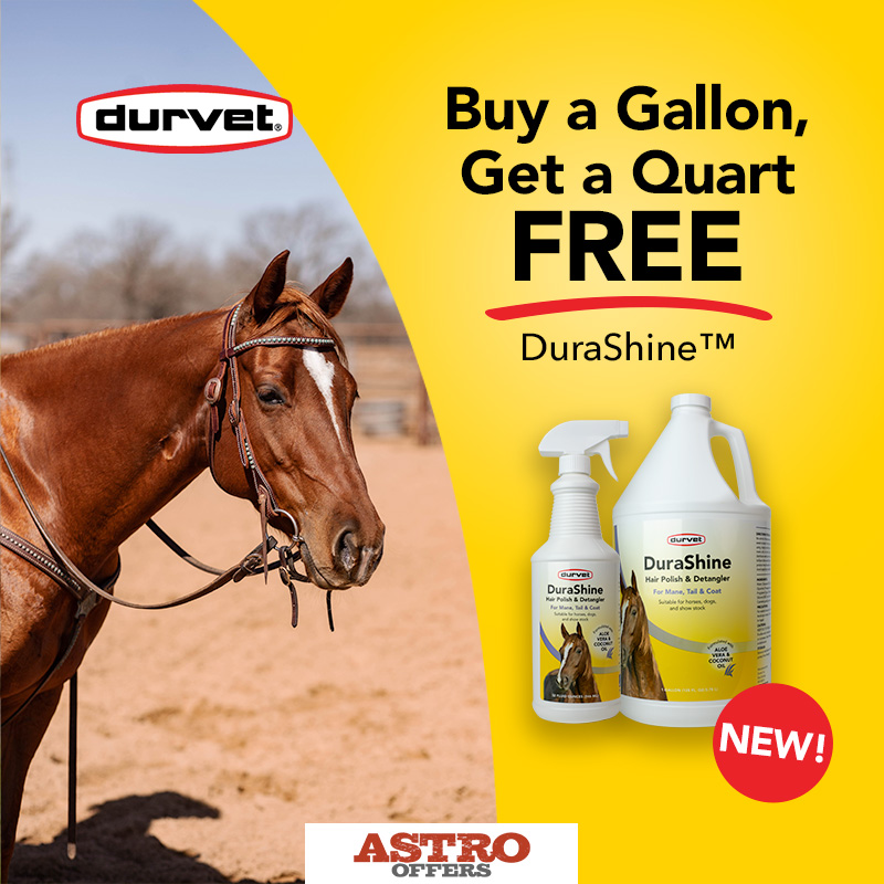 Turn heads in the barn and show ring with DuraShine Hair Polish & Detangler. Hydrates, strengthens, and fights tangles for a soft, glossy, show-ready coat.