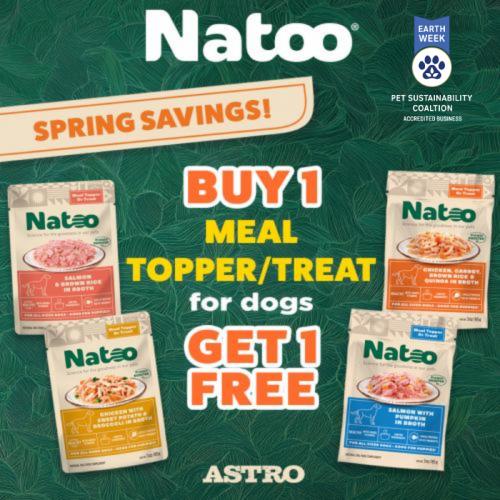 Natoo | Earth Week - PSC | Buy 1, Get 1 FREE on Toppers for Dogs
