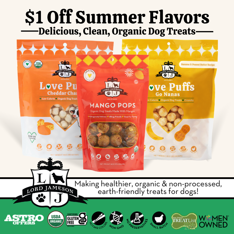 By sourcing clean, USDA organic, nutrient dense ingredients & saying no to preservatives, we're able to make cleaner, tastier, sustainable treats for dogs of all breeds and life stages!