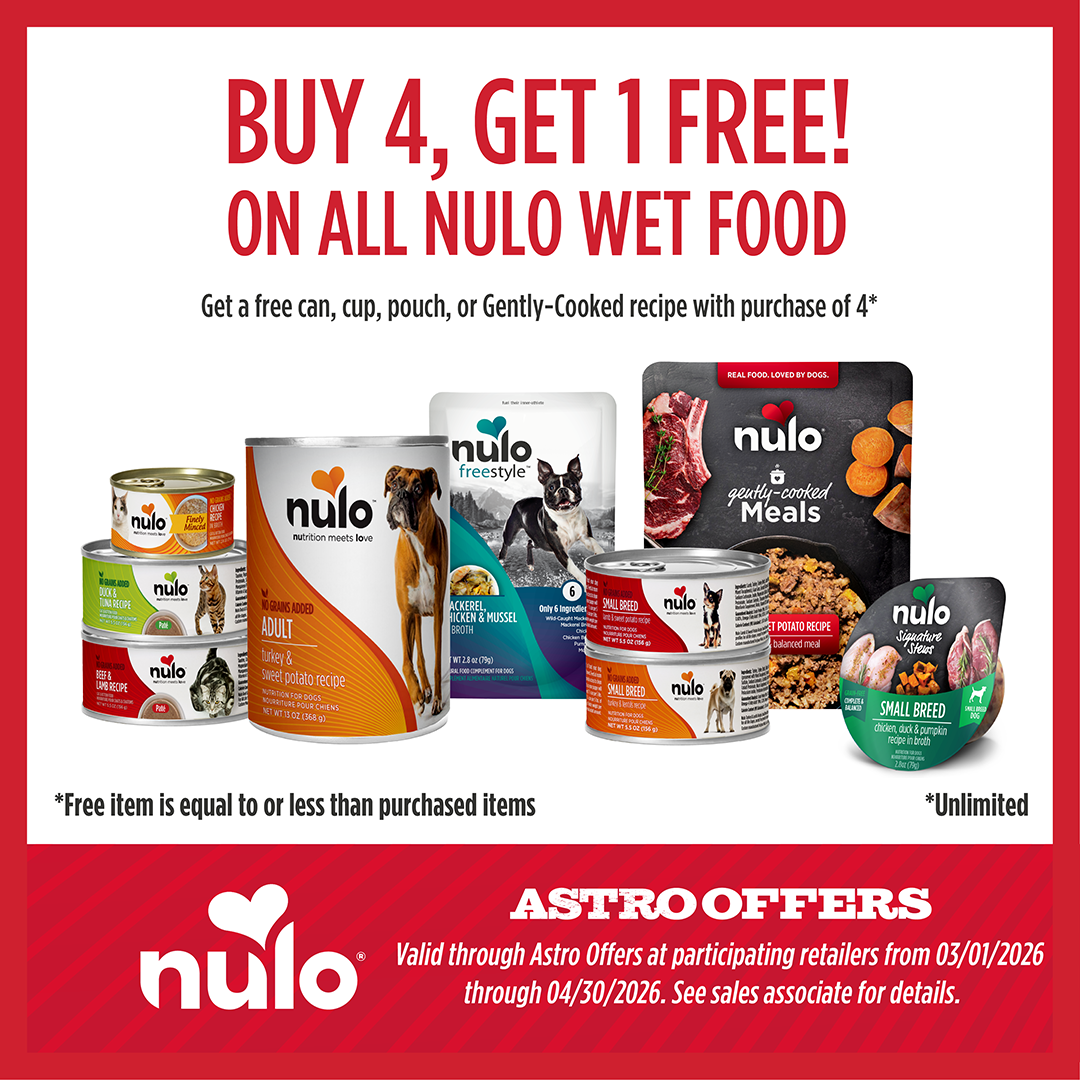 Nulo | Buy 4, Get 1 FREE on Dog & Cat Wet Food Products!