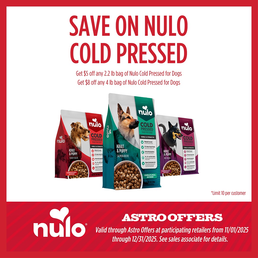 An innovative kibble alternative, Nulo Cold Pressed is made of 95% animal-based protein and pre, pro and post-biotics for exceptional digestive and immune system support.