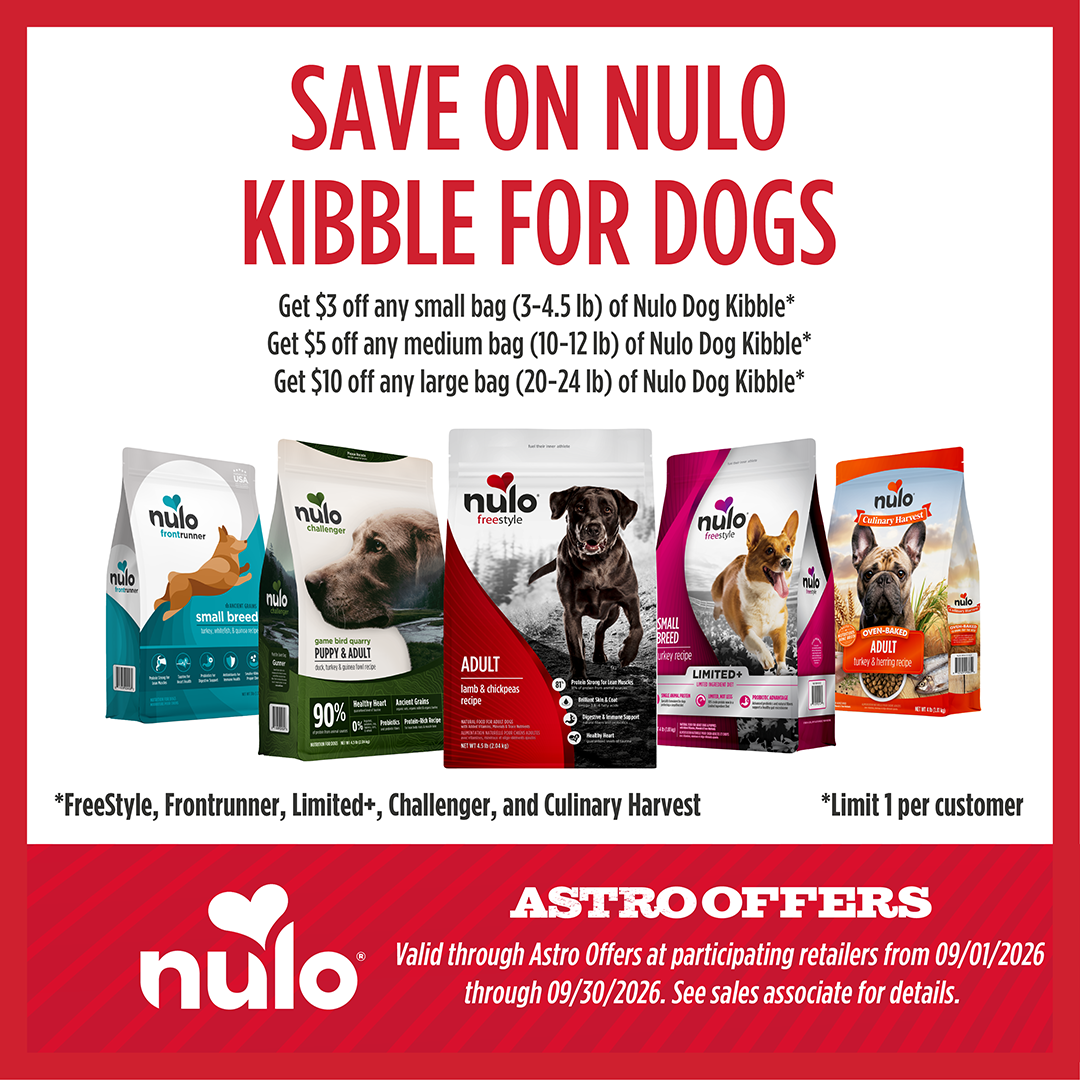 All of Nulo's kibble recipes offer industry leading levels of animal-based protein which means more amino acids to fuel lean muscles for your pet!
