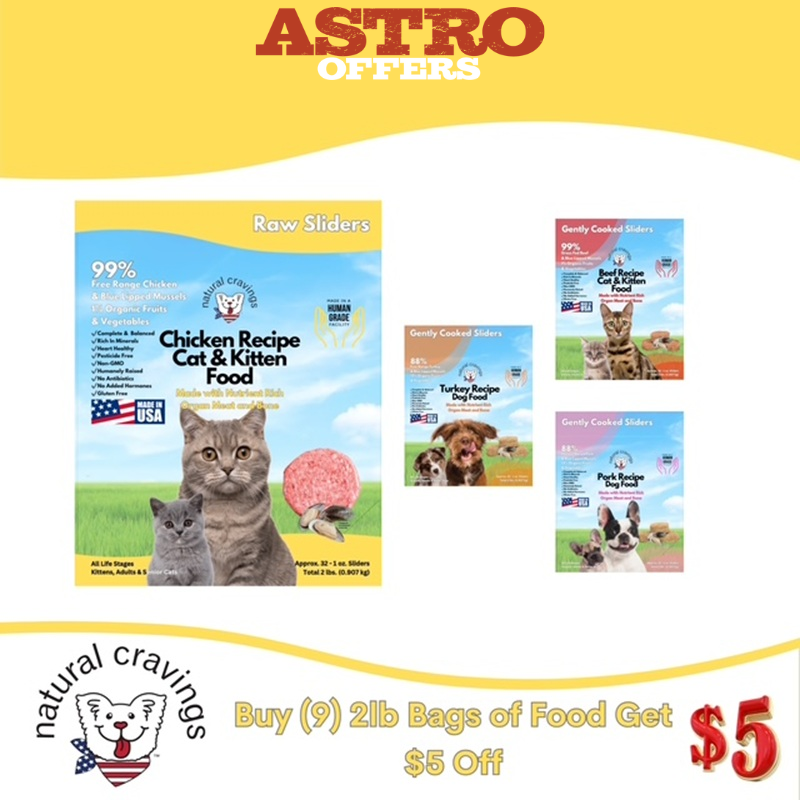 Natural Cravings Pet Food is made and sourced in Central California and is fully complete & balanced. Human-Grade, Organic Fruits / Vegs, Pasture-Fed Meats, sustainable sourcing (with no synthetics).