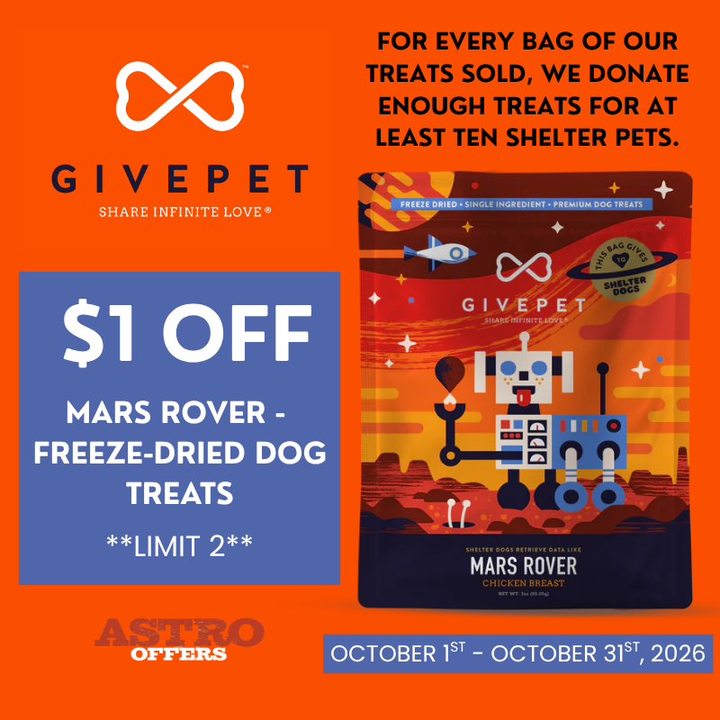GivePet treats are USA made with whole foods and all natural ingredients. For every bag we sell, we donate enough treats for at least ten shelter pets!