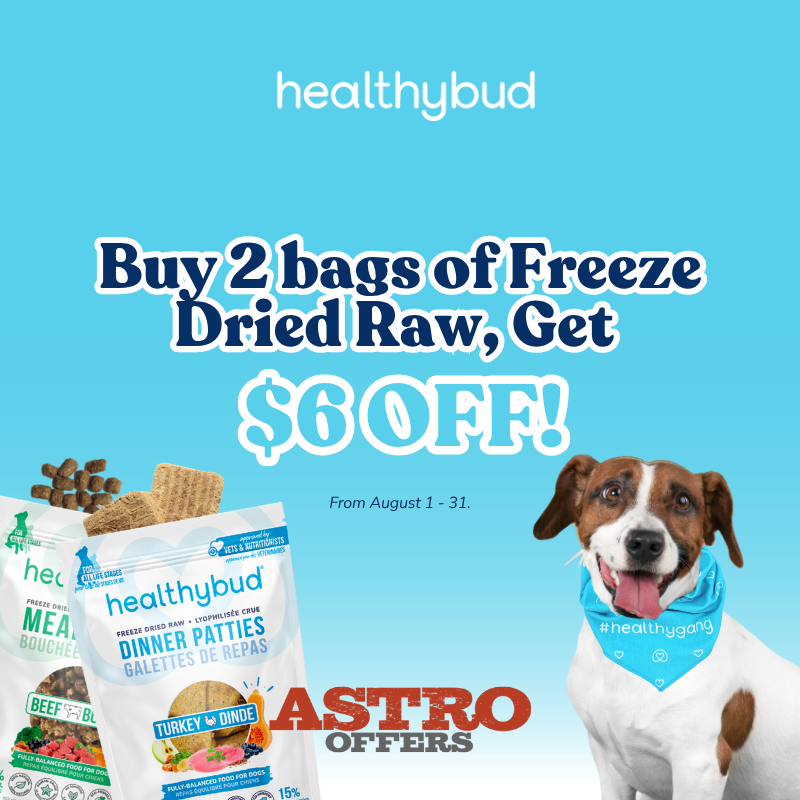 Boost your dog's bowl with raw nutrition with Healthybud's Freeze Dried Raw. 90% meat, organ, & bones, 10% fruits, veggies & superfoods. For all breeds & life stages.
