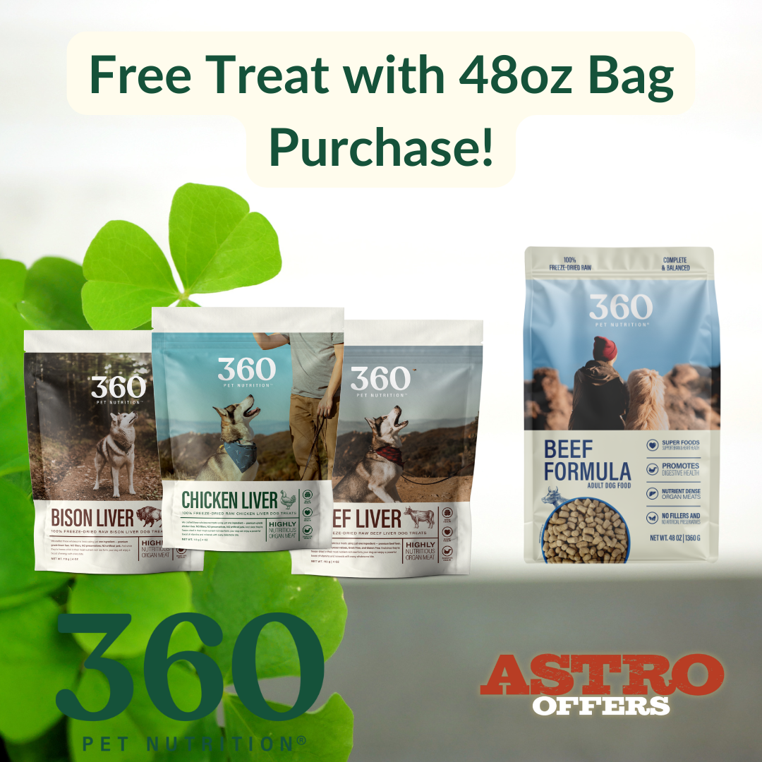 360 Pet Nutrition | FREE Treat with 48oz Food Purchase!