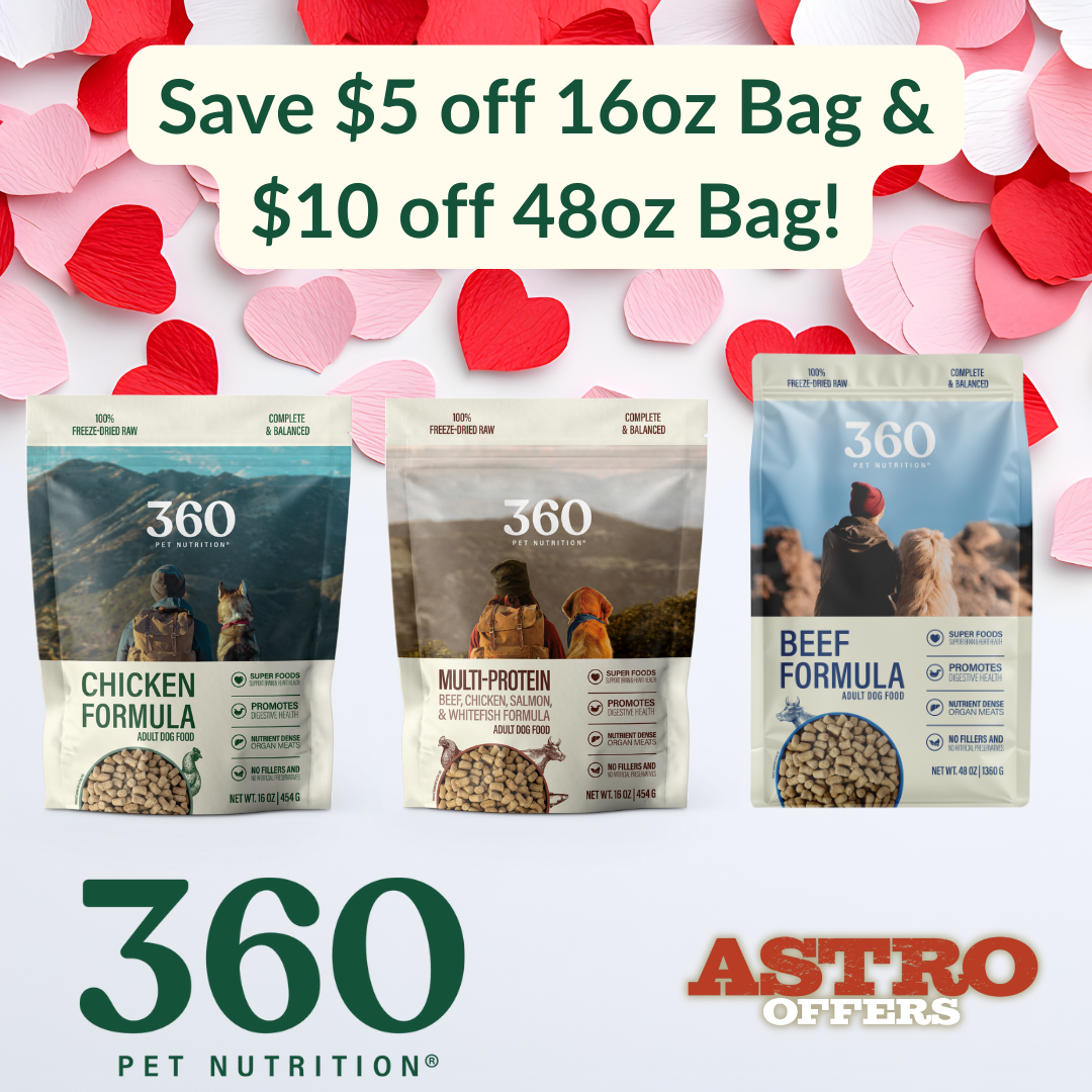 360 Pet Nutrition | Dollars OFF Select Size Bags