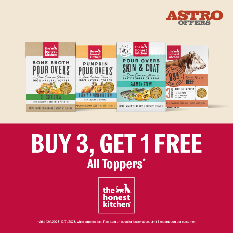 The Honest Kitchen | Buy 3, Get 1 FREE on Toppers for Dogs