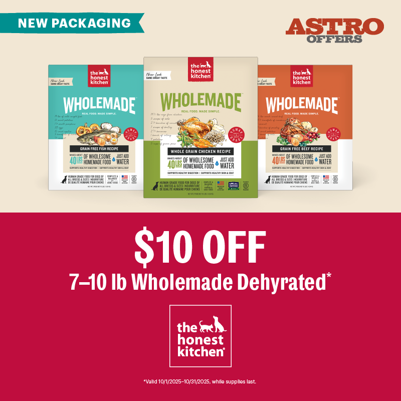 The Honest Kitchen | $10.00 OFF 7lb -10lb Wholemade Dehydrated Food