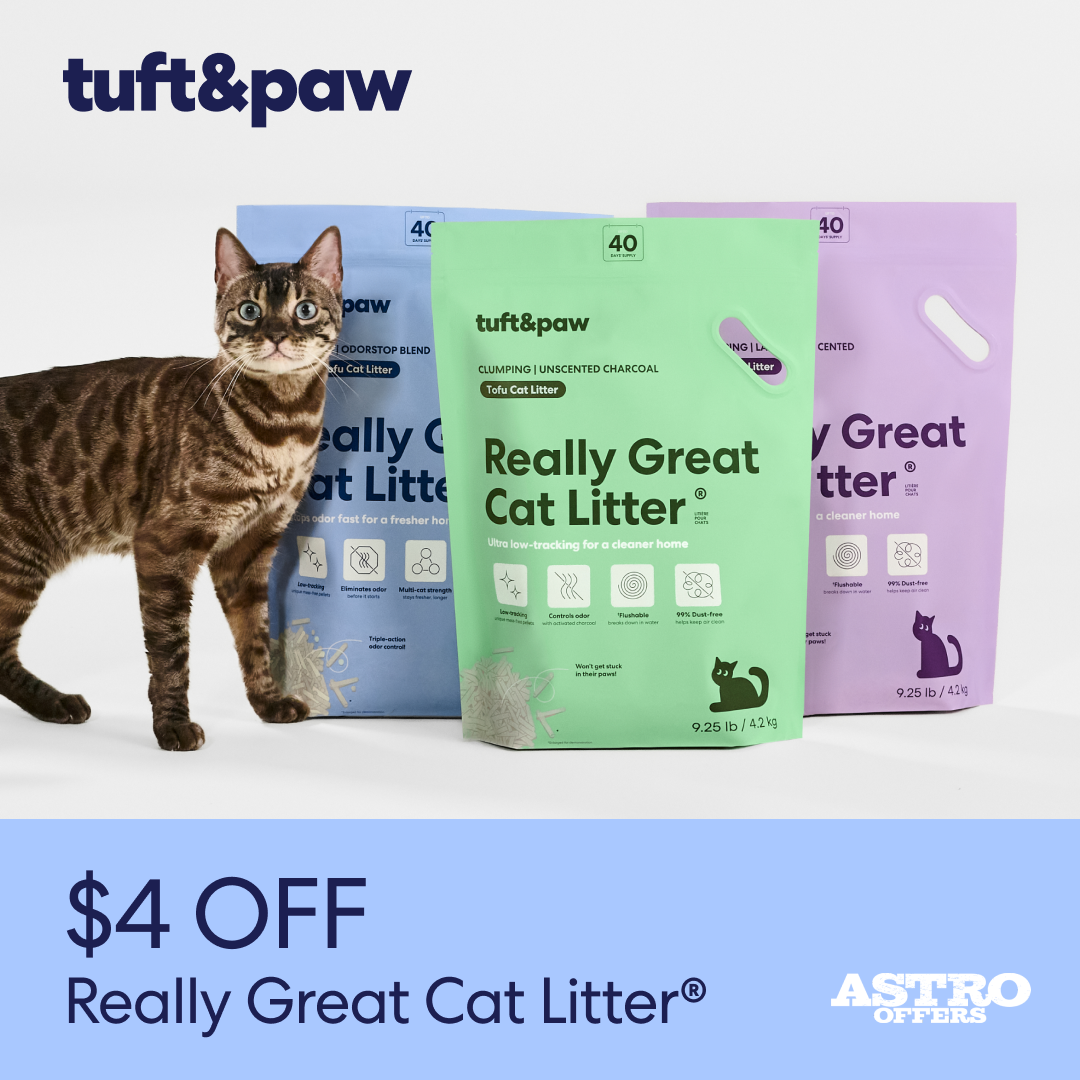 Our most popular product is our Really Great Cat Litter (tofu litter). It's ultra-low tracking, 99% dust-free, and fully flushable.