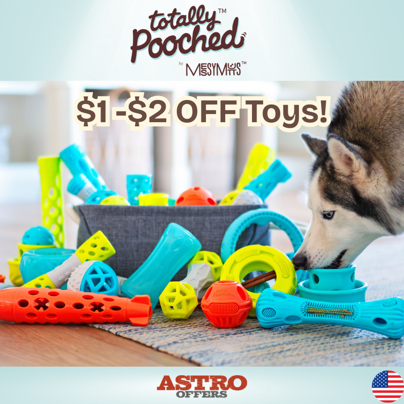 Treat your dog to the Totally Pooched toy collection - a purposeful range of interactive, treat-dispensing, and squeaky toys built to outlast every fetch, tug, and chew.