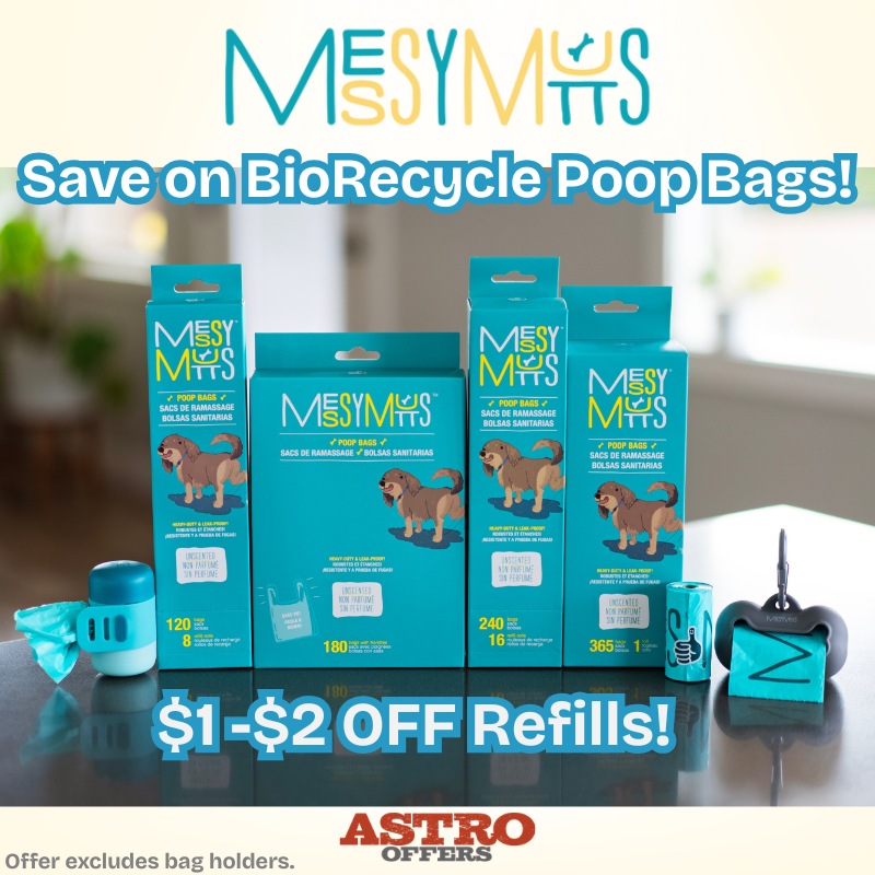 Heavy-duty, reliable & constructed with recycled plastic! Messy Mutts bags have no shelf life, but are formulated to break down fast in landfills to create a renewable energy source. 