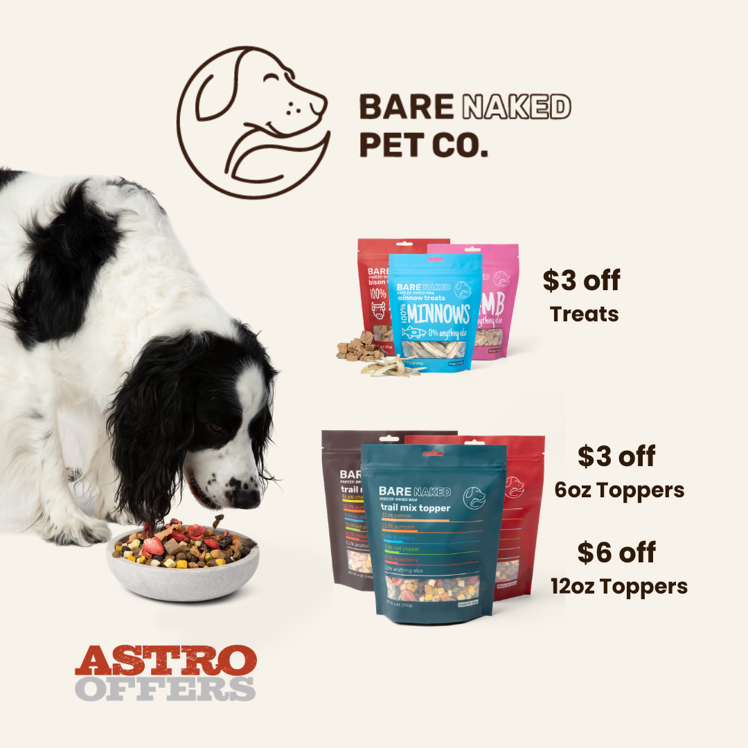 Bare Naked Pet Co. | Dollars OFF Toppers & Treats