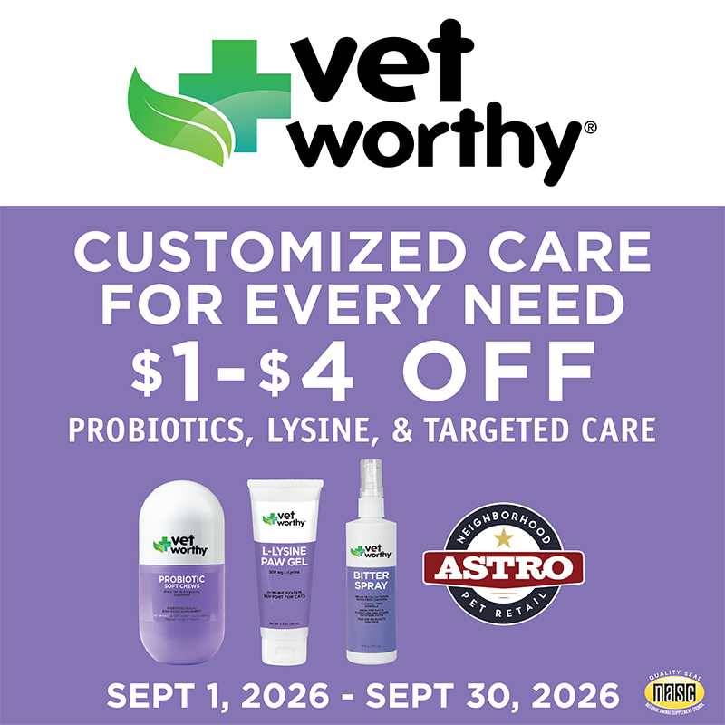 Customized Care for Every Need - Restocking basics!
Vet Worthy is Vet Formulated, Pet Approved! Providing health & wellness products at a mid-level price point. Your Pet is Vet Worthy.