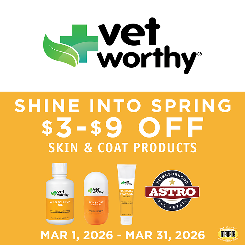 Shine Into Spring - Promote a Healthy Coat with Vet Worthy
Vet Worthy is Vet Formulated, Pet Approved! Providing health & wellness products at a mid-level price point. Your Pet is Vet Worthy.