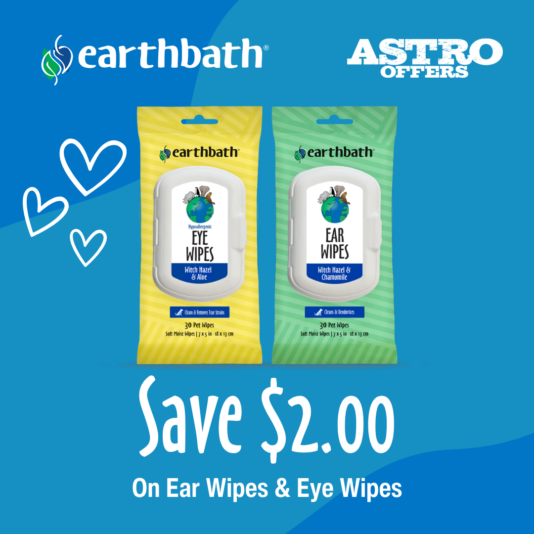 Keep your furry bestie fresh from head to tail! earthbath's ultra-gentle, plant-based eye and ear wipes safely whisk away goop and gunk. Pure, natural ingredients for a happy pet.