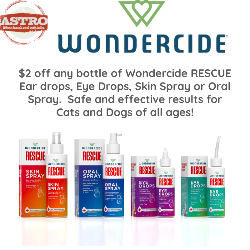 Relief that works with your pet's biology.
Powered by Pure Hypochlorous, Wondercide RESCUE soothes discomfort, accelerates the body's natural healing process, and is even safe if licked.