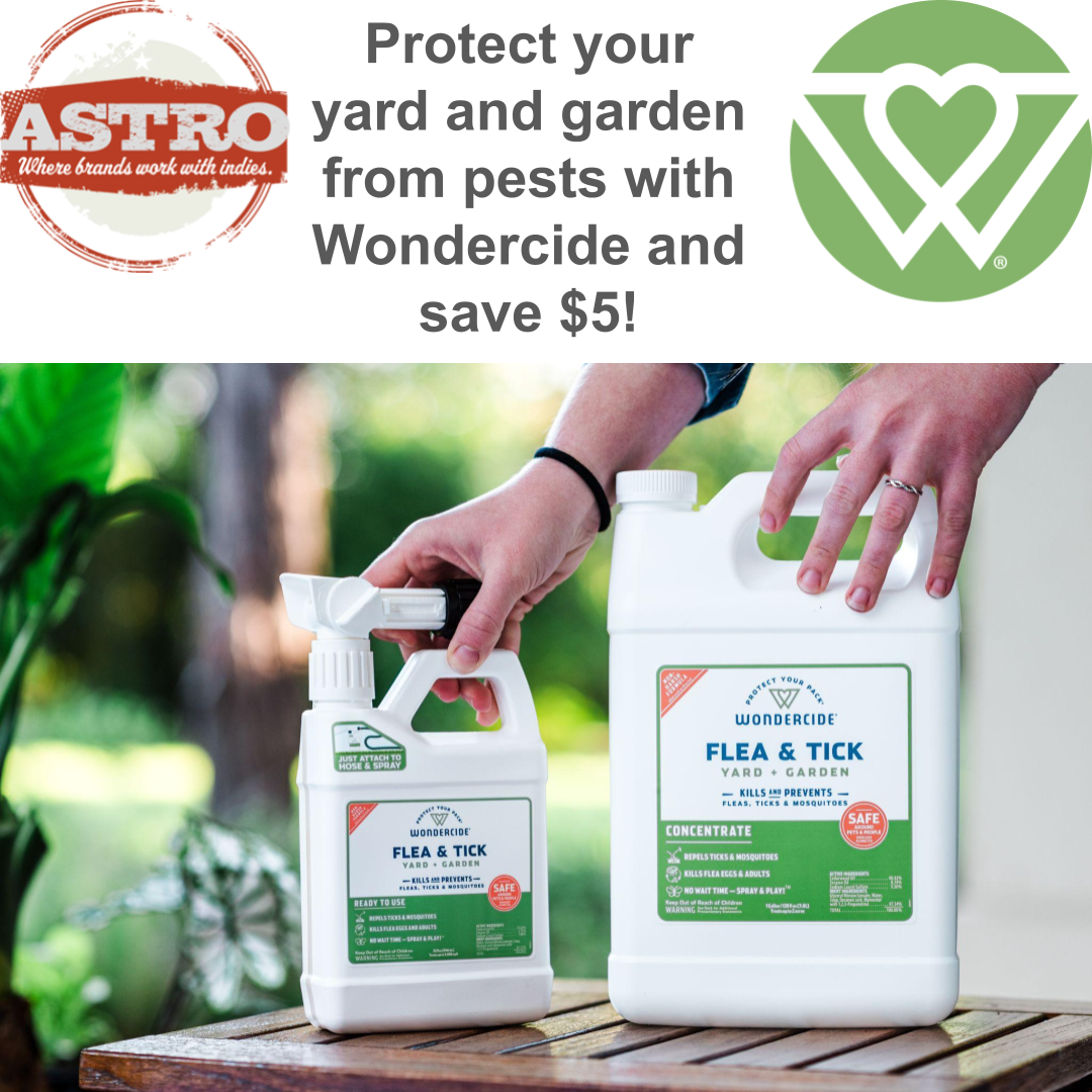 Protect your yard and garden from fleas, ticks and mosquitoes with Wondercide's plant powered protection and save $5 your purchase!
