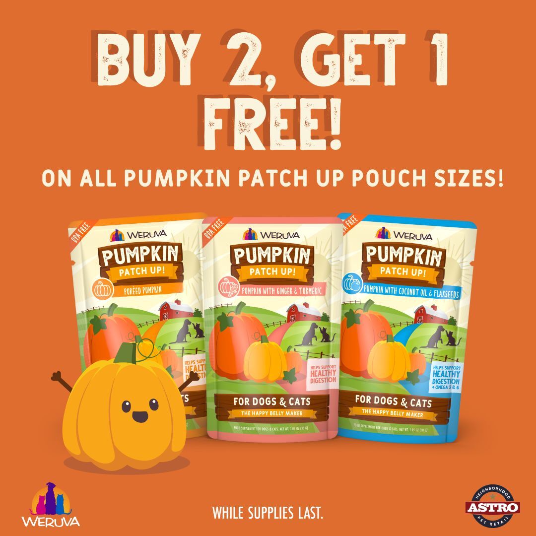 Get the healthy digestive benefits of pumpkin for your pet in an easy-to-serve pouch! A great source of healthy fiber and anti-inflammatories to help support your best friend's digestive system.