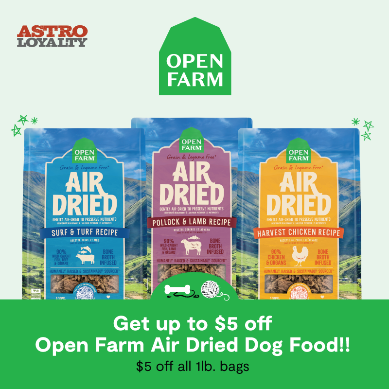 Open Farm | $5.00 OFF 1lb Air Dried Dog Food